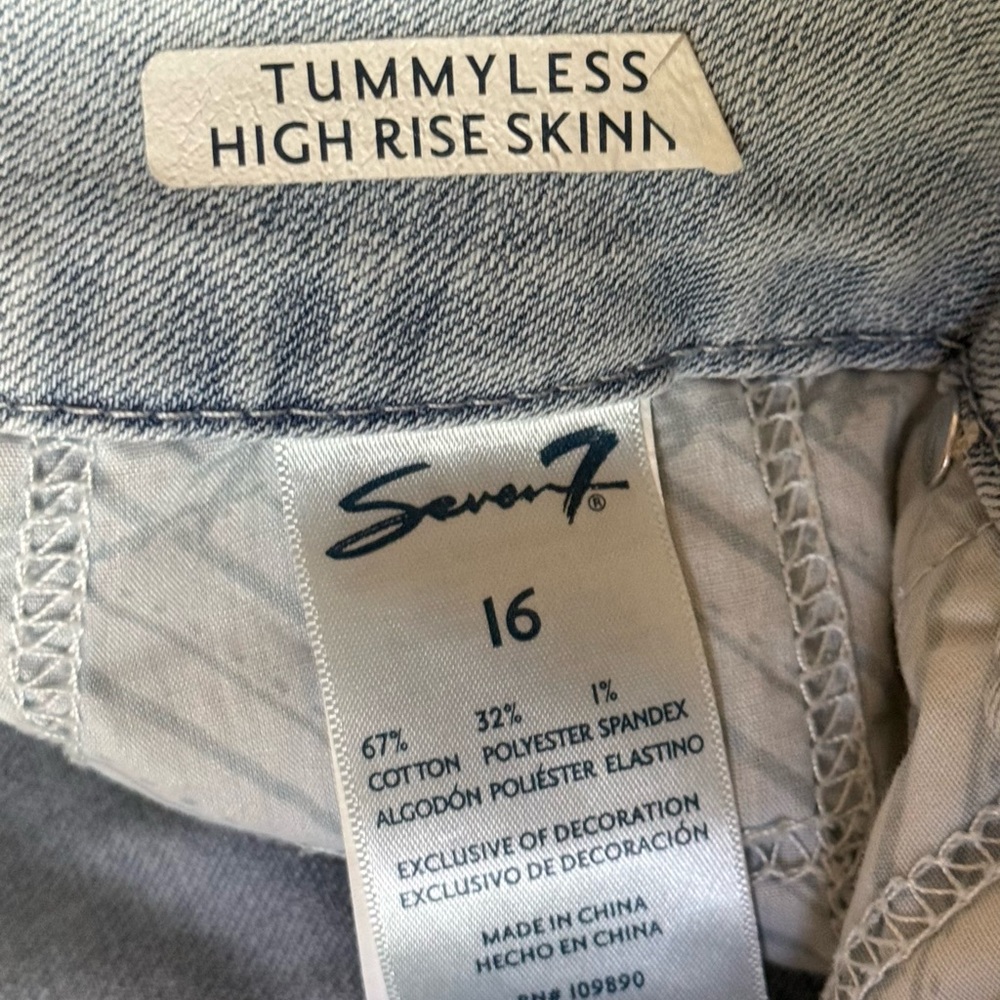 Seven7 Women’s Plus Size Tummyless High Rise Skinny Denim Jeans Size 16 - Picture 7 of 7